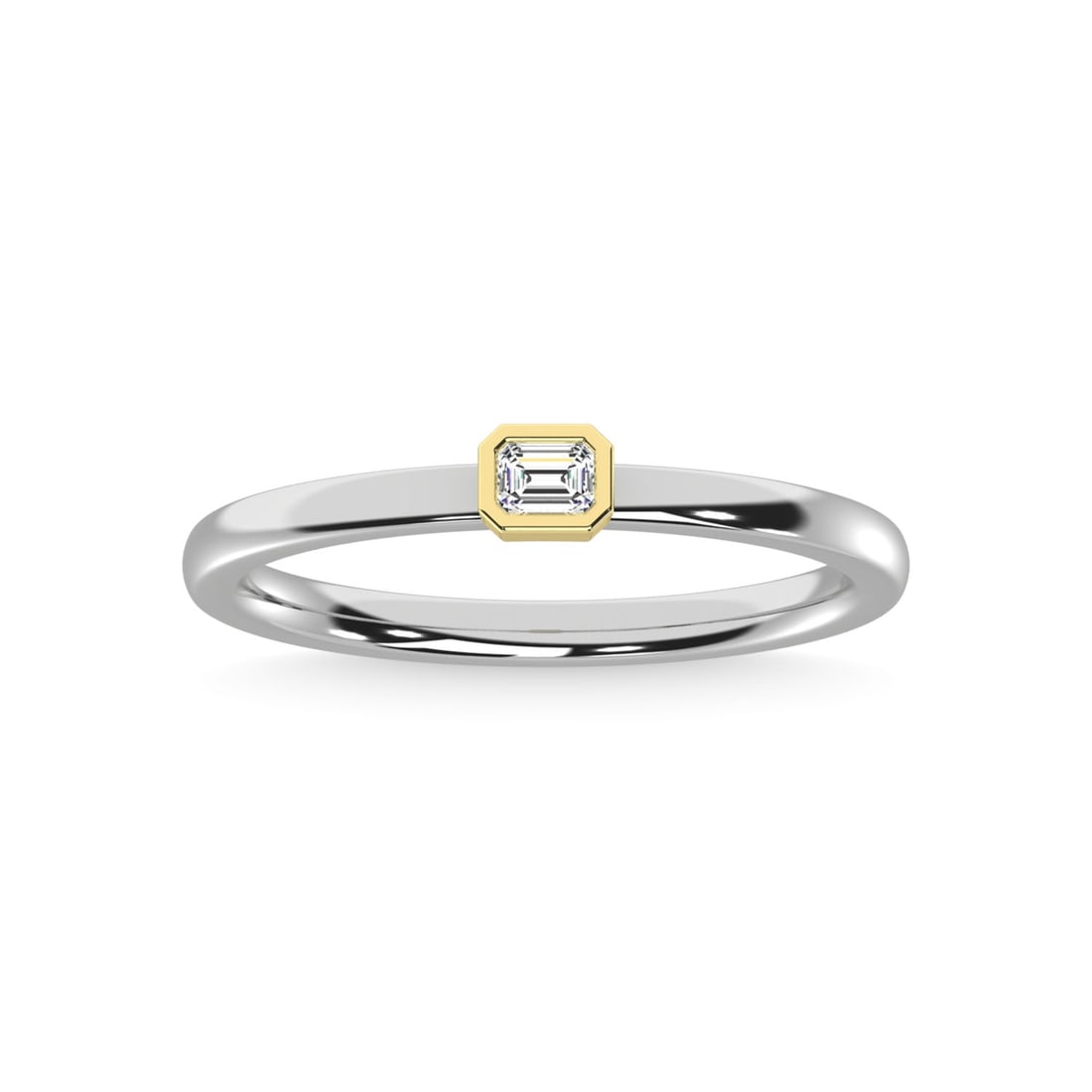 14K Two Tone Diamond 1/10 Ct.Tw. Anniversary Ring: 14K Two Tone Diamond 1/10 Ct.Tw. Anniversary Ring 14k Two Tone Stone Color: G-h Stone Clarity: Si32-i1 Each ring is presented in standard size 6.5. Complimentary resizing is available between sizes 51