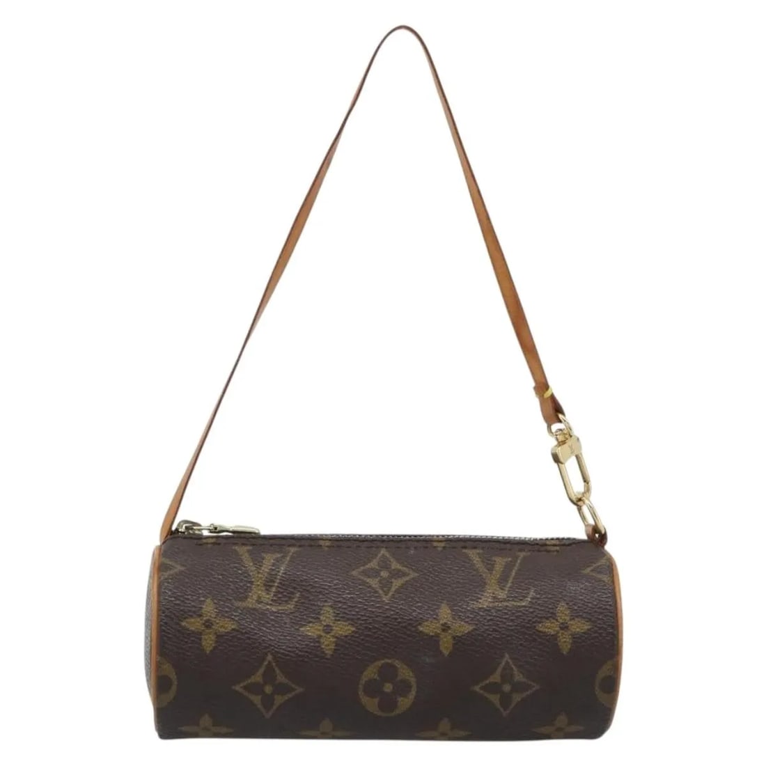 Louis Vuitton Monogram Canvas Papillon Pochette Handbag: Louis Vuitton Monogram Canvas Papillon Pochette Handbag This Louis Vuitton Papillon Pochette features the iconic Monogram Canvas in brown, crafted for a feminine style. Made in France, this compact ac