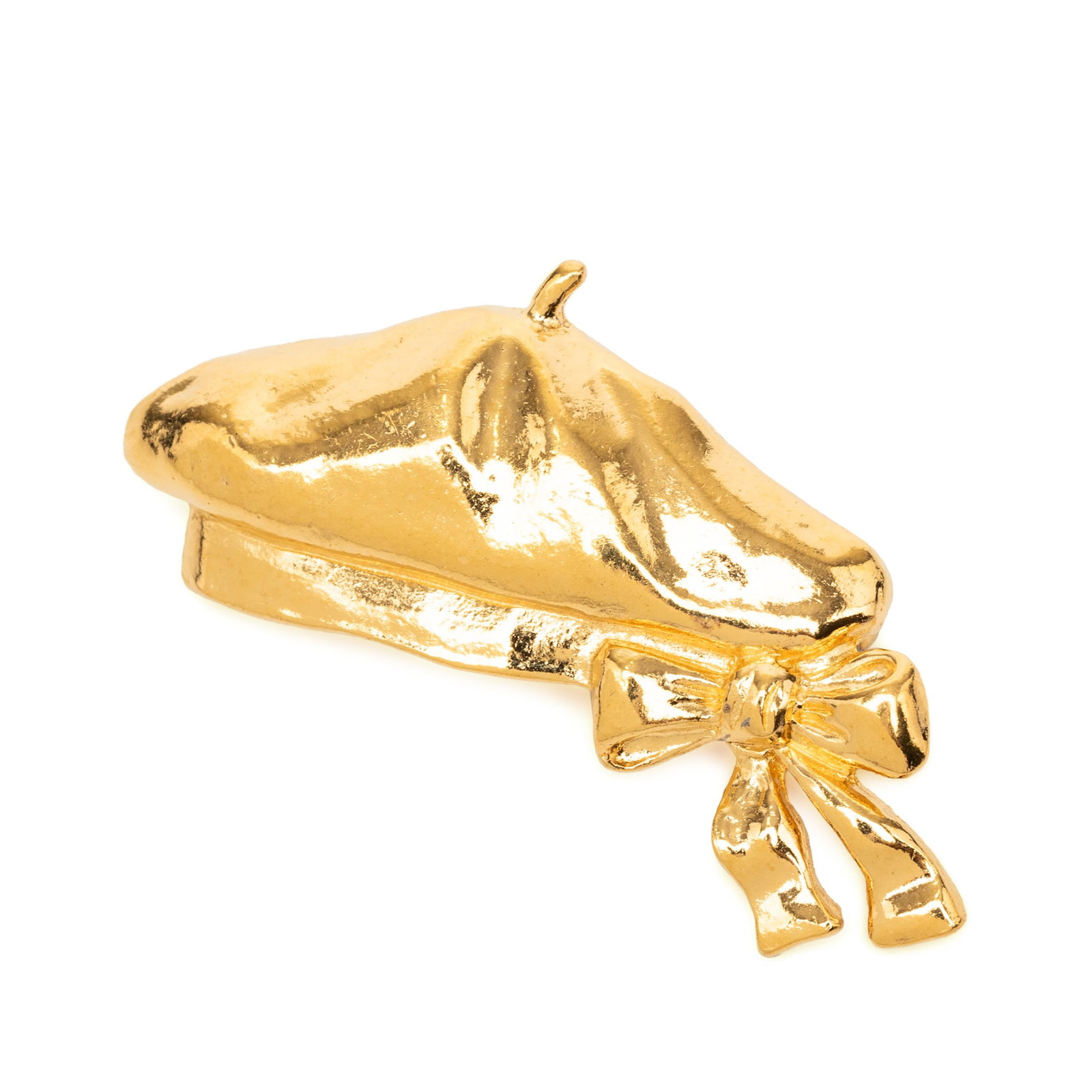 Chanel Beret Hat Brooch Gold Plated Metal (1 of 3)
