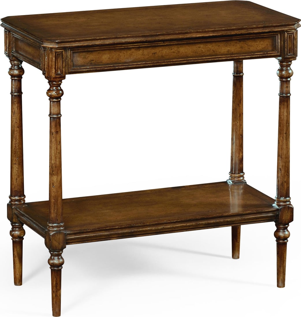 Jonathan Charles Huntingdon Side Table Distressed Walnut Finish: Jonathan Charles Huntingdon Side Table Distressed Walnut Finish The Traditional Huntingdon Side Table is a beautifully crafted piece that combines functionality with classic design. Featuring a distre