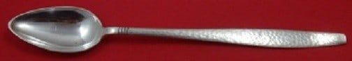 Allan Adler Swedish Modern Sterling Silver Platter Spoon 11 3/8in Heavily Hammered (1 of 1)