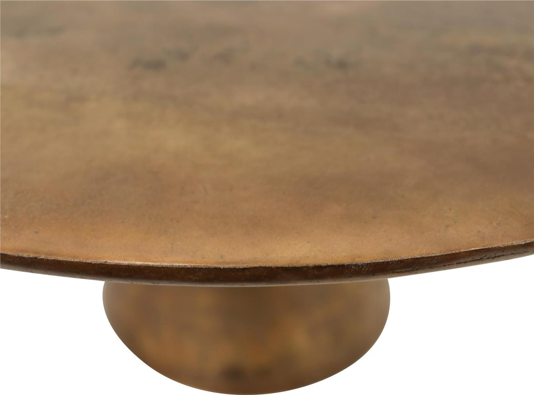 Isak Brass Cast Aluminum Square Coffee Table 16H 36W 36D (1 of 4)