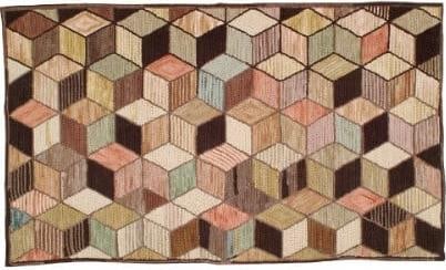 Vibrant Camp Boxwood 2x8 Cotton Hooked Rug Multi-Color (1 of 1)