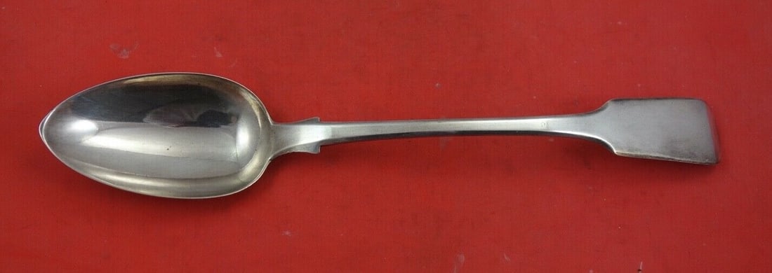Georgian Sterling Silver Serving Spoon London 1817 by Wallis and Hayne 12" (1 of 2)