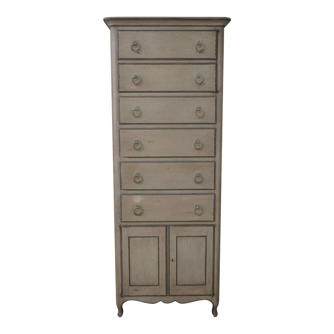 Baker Continental Style Painted Wood Armoire Chest 30.5w x 16d x 76h (1 of 10)