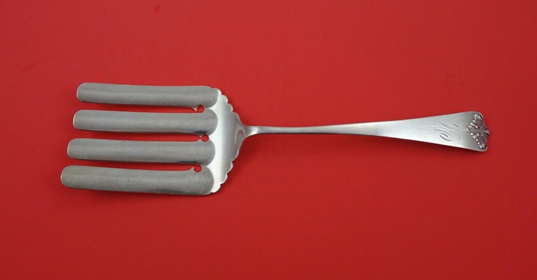 Frank Smith Chippendale Sterling Silver Asparagus Fork 9.5 Inch (1 of 2)