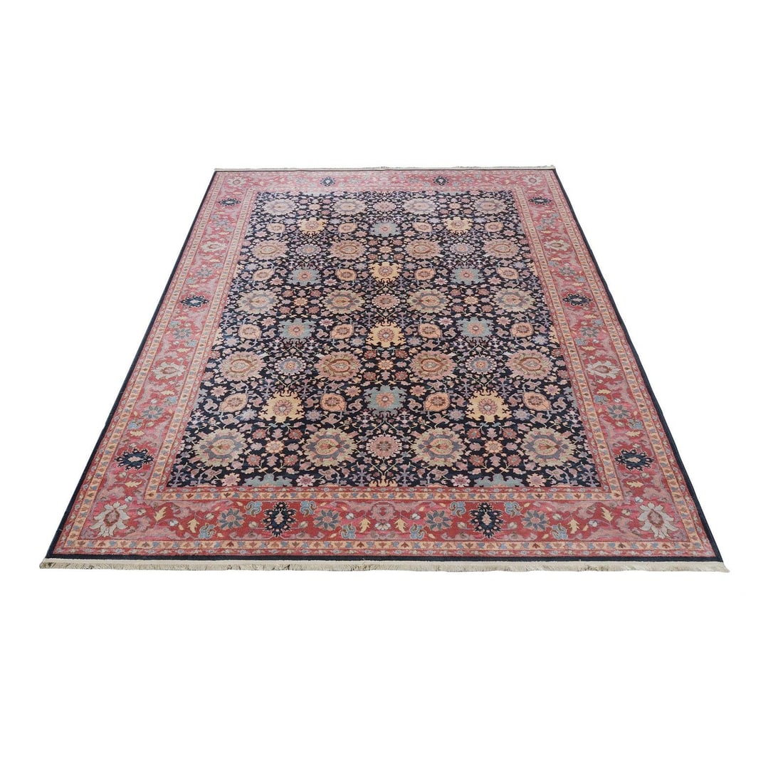 121 x 176 Karastan Colonial Williamsburg textile rug red (1 of 10)