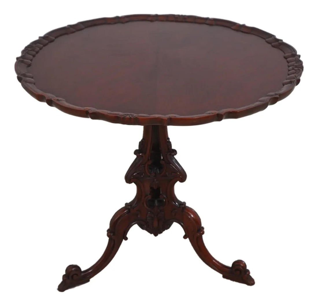 Hickory Chair Mt Vernon Mahogany Pie Crust Tea Table 32in (1 of 10)