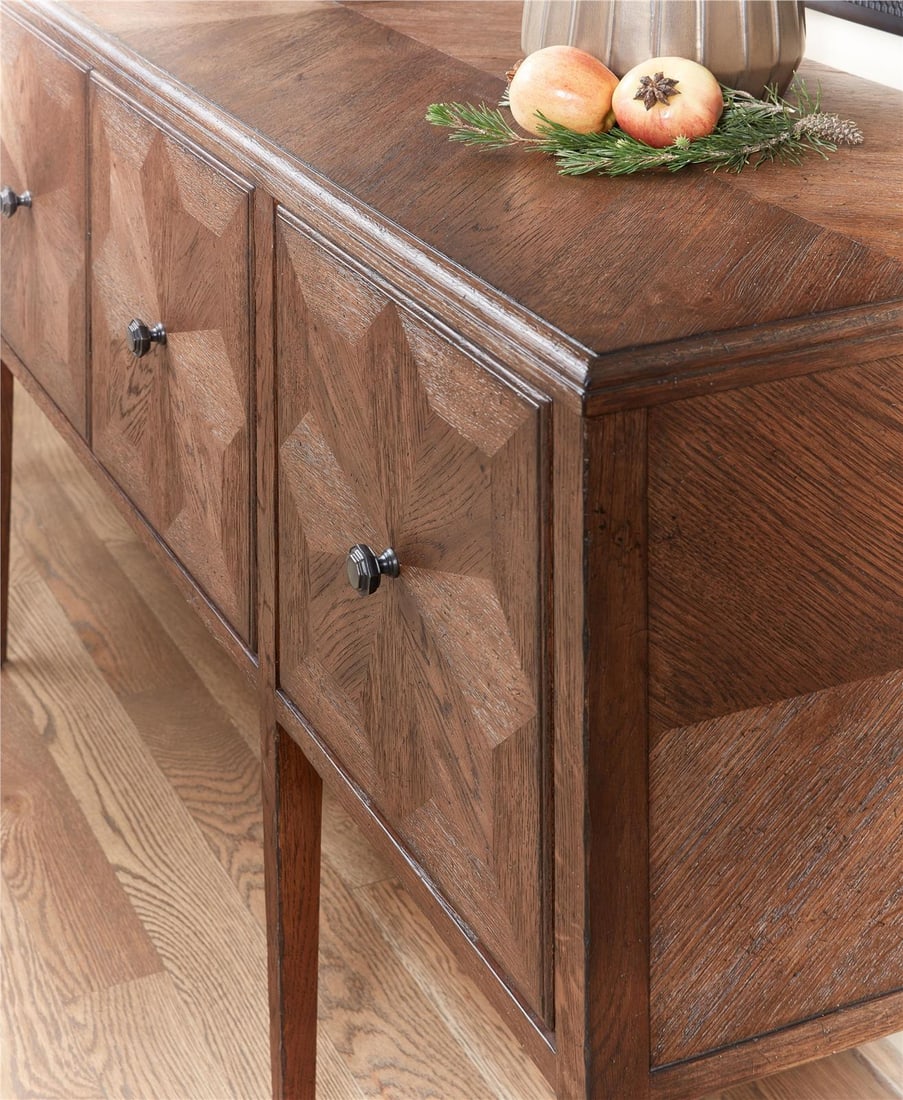 Theodore Alexander Nova Dusk Finish 4 Door Credenza: Theodore Alexander Nova Dusk Finish 4 Door Credenza Introducing the Theodore Alexander Nova 4 Door Credenza, a stunning addition to your home decor. This elegant credenza features a sleek rectangular 