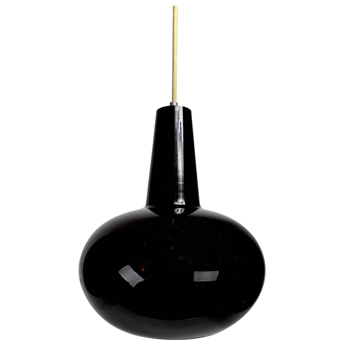 Prescolite Black Teardrop Glass Pendant Light with Canopy (1 of 7)