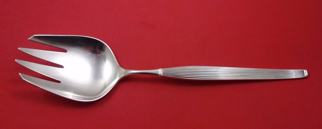 Frigast Savoy Sterling Silver Salad Serving Fork 10 7/8 Inch: Frigast Savoy Sterling Silver Salad Serving Fork 10 7/8 Inch Introducing the Savoy Salad Serving Fork by Frigast, a stunning piece crafted from high-quality sterling silver. Measuring 10 7/8 inches, t