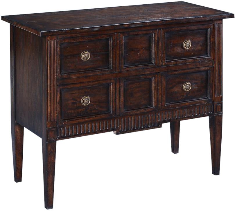 Eliot Transitional Solid Wood Drawer Chest in Dark Rustic Pecan (1 of 5)