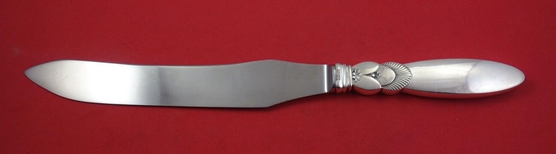 Georg Jensen Cactus Sterling Silver Roast Carving Knife 12.5 Inch (1 of 2)