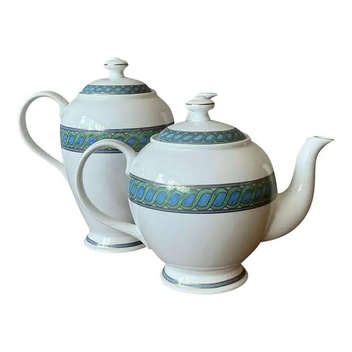 Pair of Christofle Torsada Silverplate Coffee and Teapots With Lids (1 of 7)