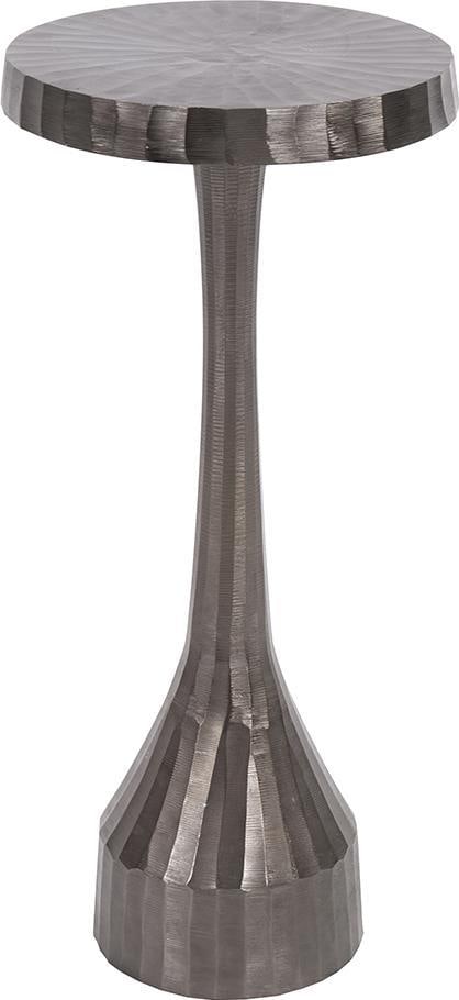 Howard Elliott Graphite Round Martini Table Early American Style: Howard Elliott Graphite Round Martini Table Early American Style Introducing the Revolutionary Inspired Graphite Martini Table, a stunning addition to your living space. With a unique round shape and 