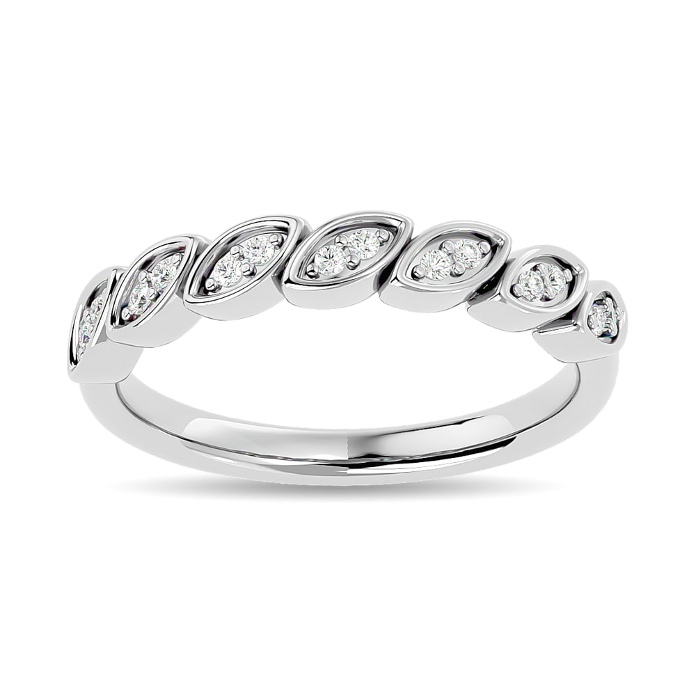 Diamond 1/10 Ct.tw Stackable Ring in 14K White Gold: Diamond 1/10 Ct.tw Stackable Ring in 14K White Gold 14k White Gold Stone Color: Gh Stone Clarity: Si2 Each ring is presented in standard size 6.5. Complimentary resizing is available between sizes 510