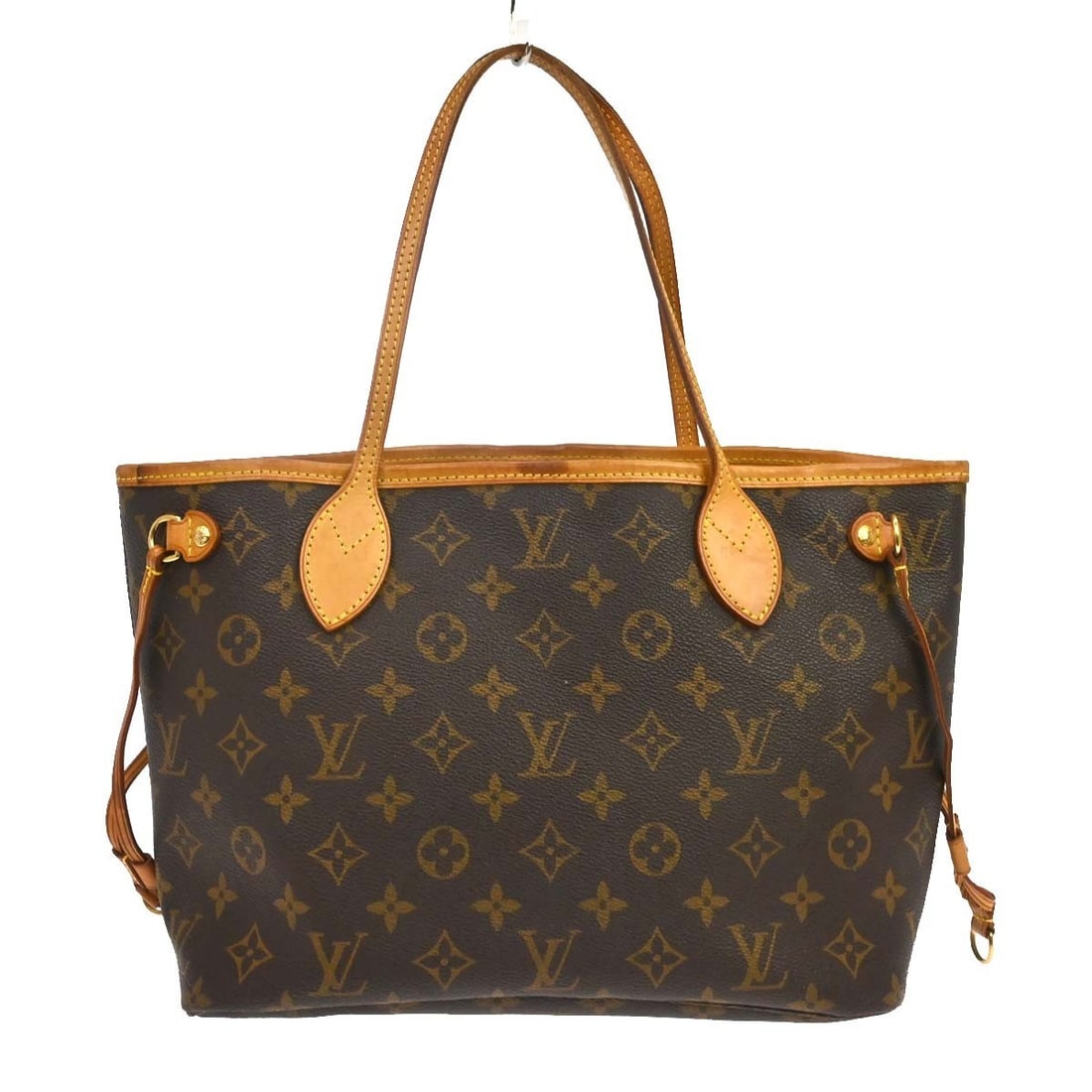 Louis Vuitton Neverfull PM Monogram Canvas Tote M40155 TH0068: Louis Vuitton Neverfull PM Monogram Canvas Tote M40155 TH0068 Vintage Louis Vuitton Neverfull PM tote handbag in brown Monogram canvas with leather trim and double handles. This women's medium tote fe