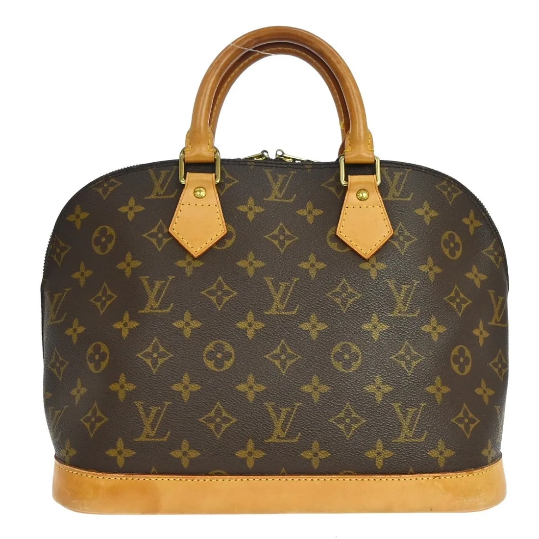 Louis Vuitton Alma handbag in brown monogram canvas: Louis Vuitton Alma handbag in brown monogram canvas This Louis Vuitton Alma Handbag features the iconic Monogram Canvas in a classic brown color. Designed for women, it offers a spacious interior and 