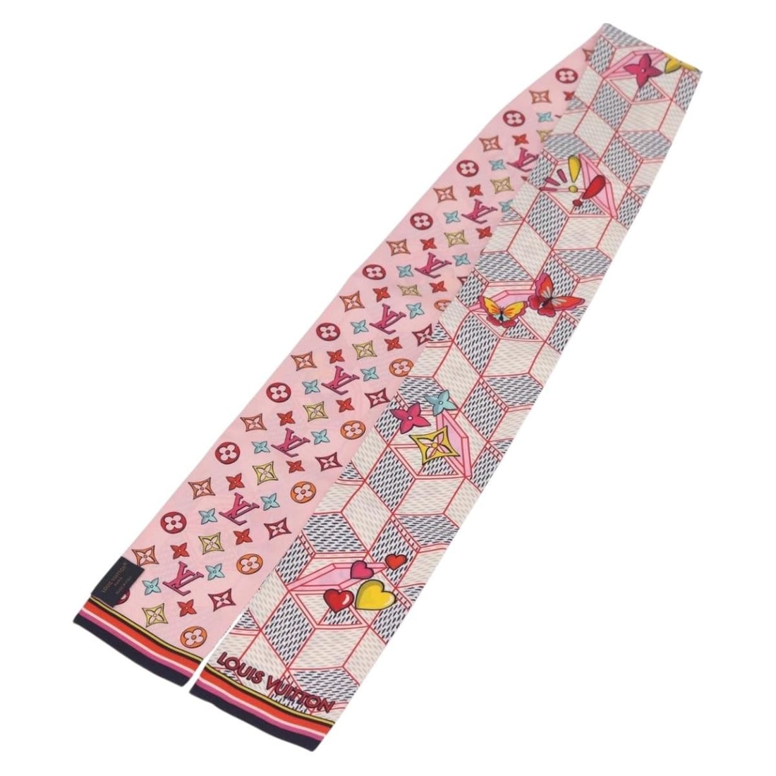 Silk Damier Pop Up Bandeau Scarf M77697 White by Louis Vuitton (1 of 14)