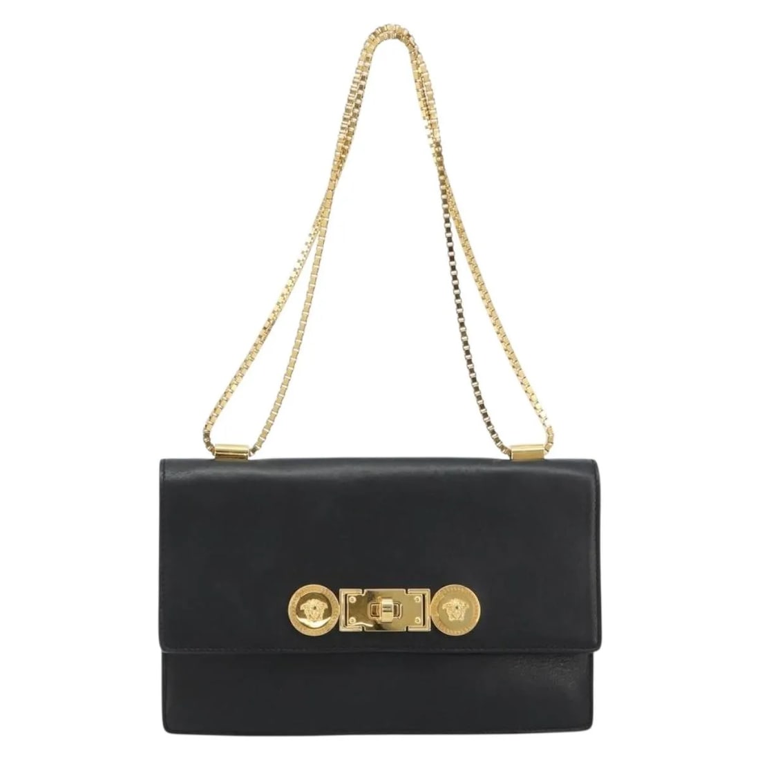 Versace Medusa Flap Leather Chain Bag Black 26cm x 16cm x 4cm (1 of 18)