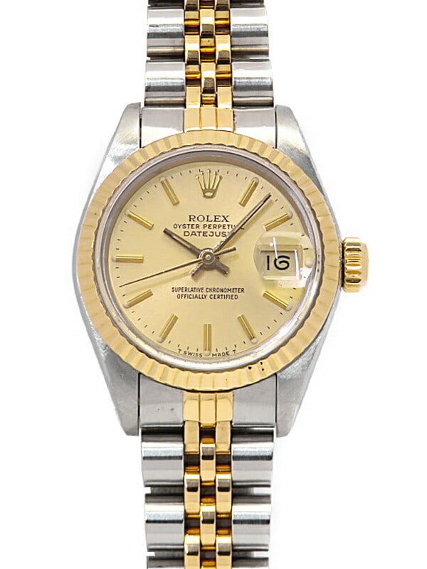 Ladies Rolex Datejust 69173 R serial 1987 wristwatch: Ladies Rolex Datejust 69173 R serial 1987 wristwatch This is a pre-owned ROLEX Datejust 69173 ladies' wristwatch, featuring Swiss craftsmanship. Designed for women, this timepiece offers classic style