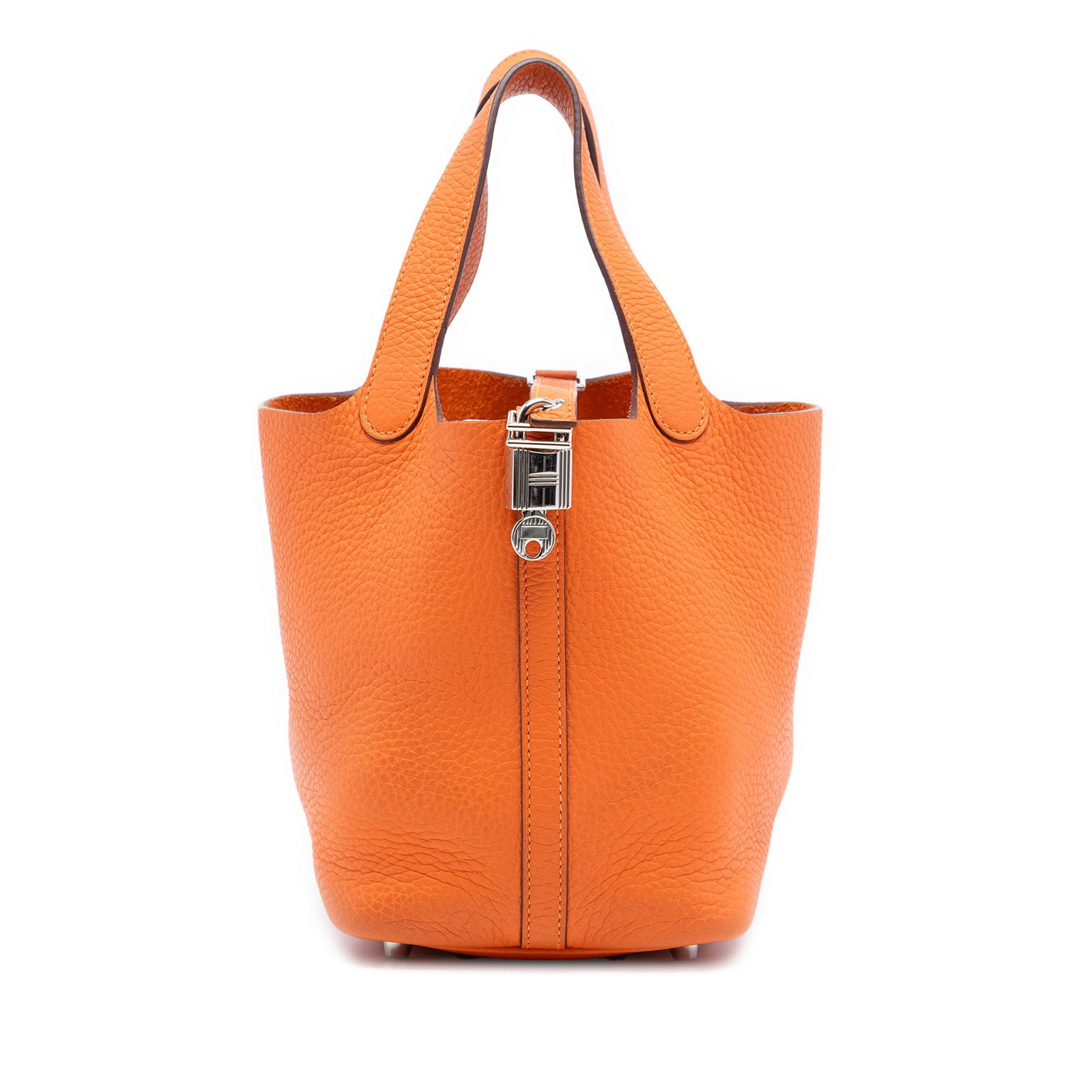 Hermes Orange Clemence Leather Picotin Lock 18 Bag (1 of 7)