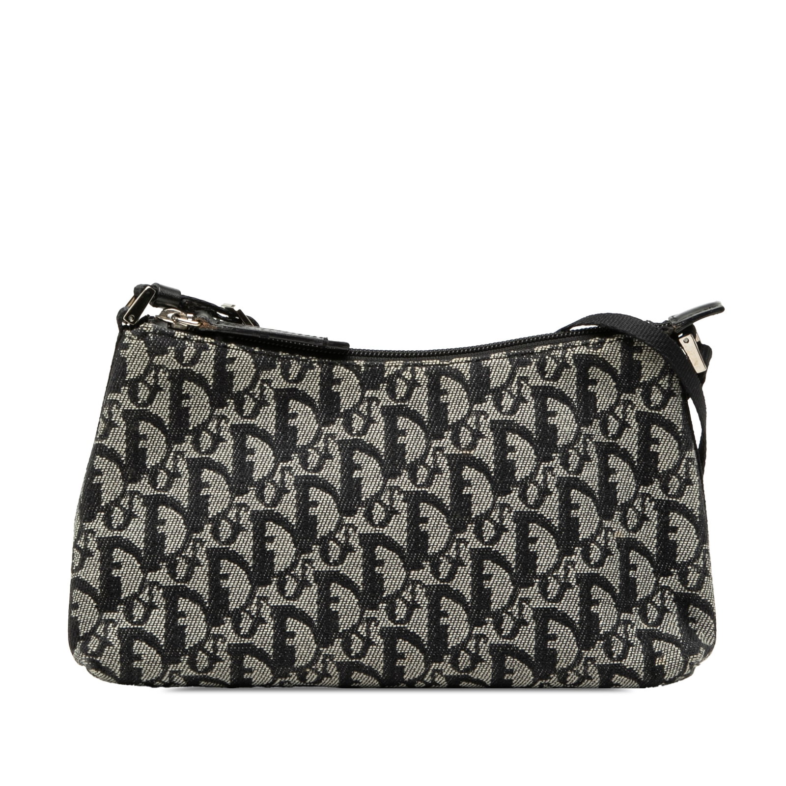 Dior Diorissimo Trotter blue canvas shoulder pochette: Dior Diorissimo Trotter blue canvas shoulder pochette Diorissimo Trotter Canvas Pochette shoulder bag in blue fabric with a flat shoulder strap, top zip closure, and an interior slip pocket. Made in I