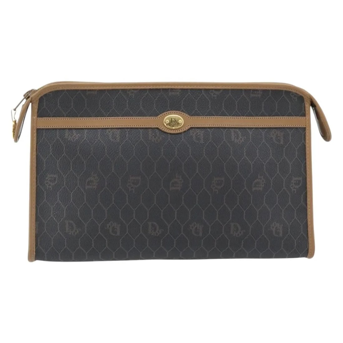 Christian Dior Vintage Honeycomb Canvas Clutch Black: Christian Dior Vintage Honeycomb Canvas Clutch Black Vintage Christian Dior honeycomb clutch in black canvas. This unisex piece is made in France and remains a stylish classic with visible signs of we
