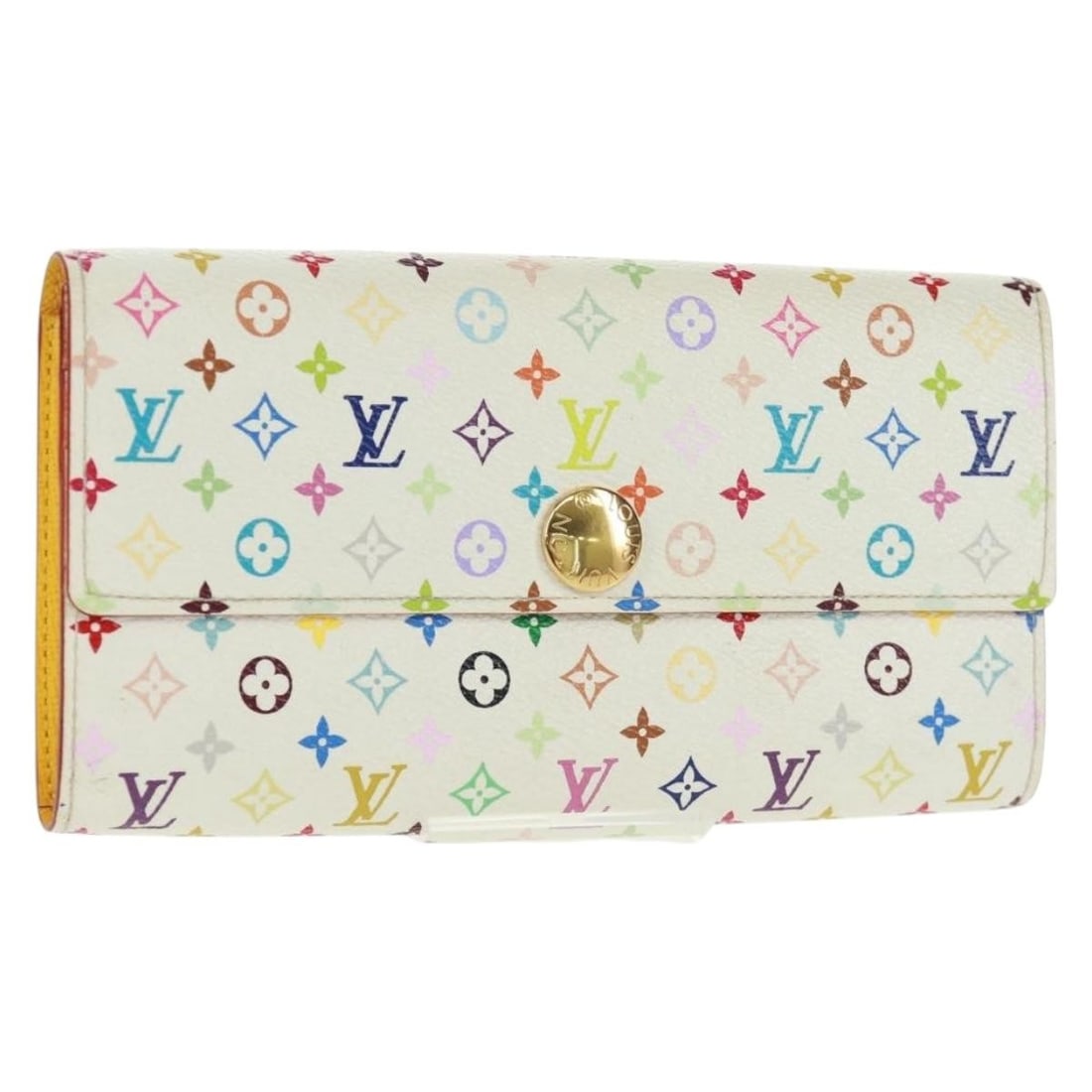 Louis Vuitton M93532 Sarah long wallet in white multicolor canvas: Louis Vuitton M93532 Sarah long wallet in white multicolor canvas Louis Vuitton Sarah long wallet in white Monogram Multicolor canvas. This women's wallet includes the dust bag and item box. Condition