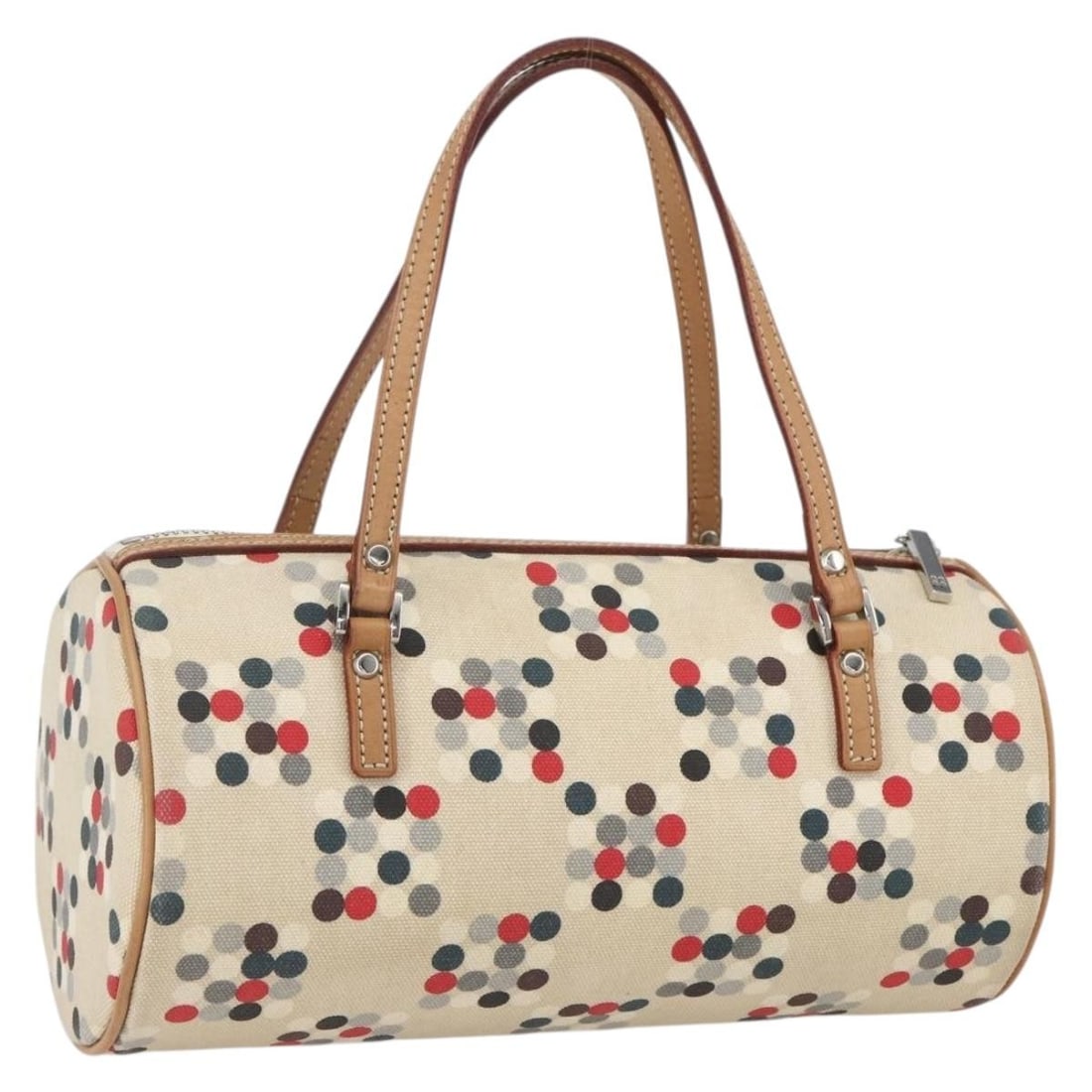 Burberry Blue Label canvas multicolor silver handbag Japan: Burberry Blue Label canvas multicolor silver handbag Japan This Burberry Blue Label handbag features a multicolor canvas exterior with silver accents. Designed for women, it offers a compact and styli