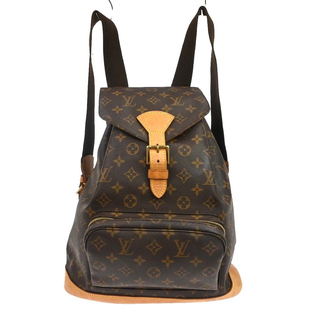 Louis Vuitton Montsouris GM Monogram Canvas Large Backpack M51135: Louis Vuitton Montsouris GM Monogram Canvas Large Backpack M51135 Vintage Louis Vuitton Montsouris GM backpack in brown Monogram canvas with leather trim. This unisex backpack features a buckle and dr