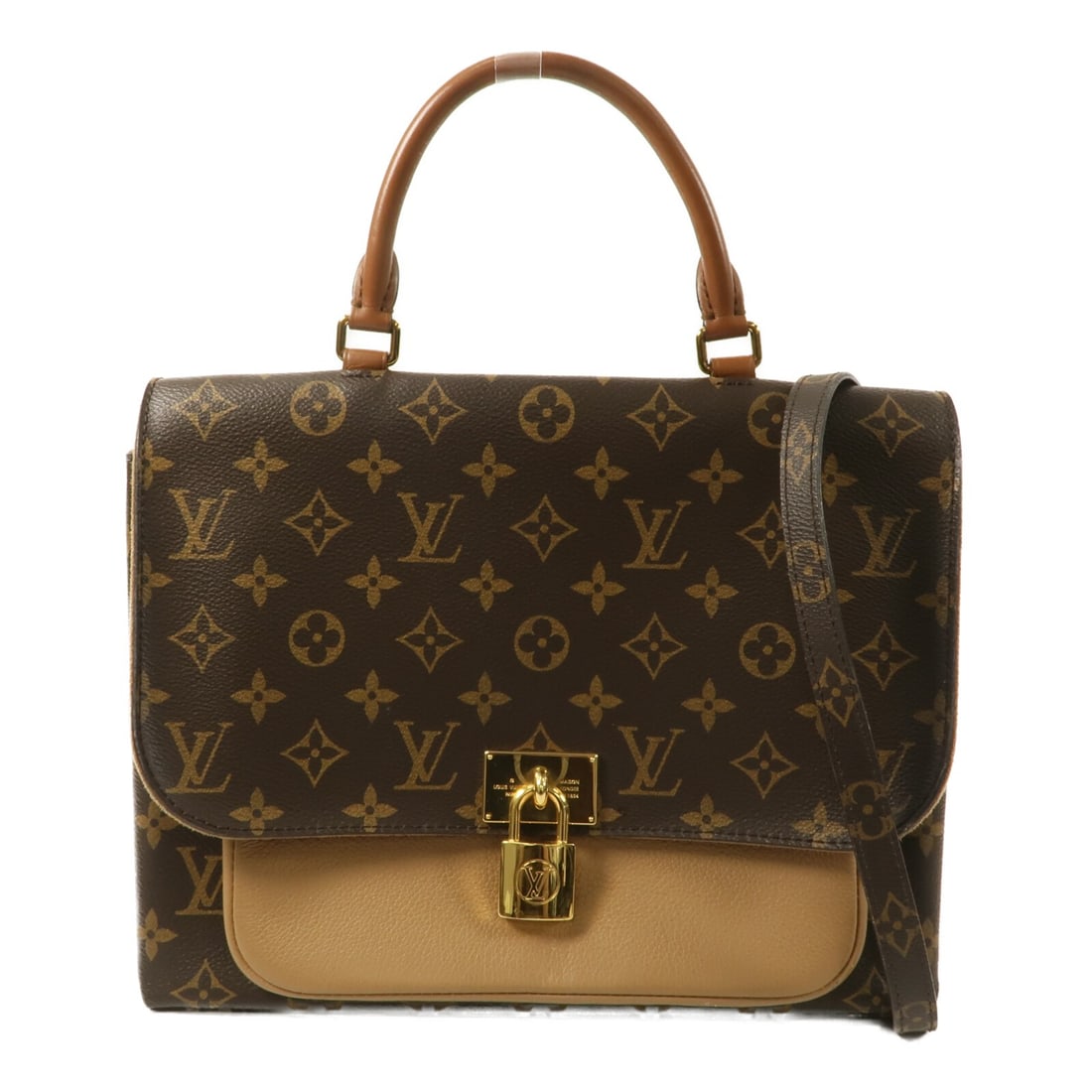 Louis Vuitton Marignan Monogram Brown 2 Way Shoulder Bag M44257 GHW: Louis Vuitton Marignan Monogram Brown 2 Way Shoulder Bag M44257 GHW This Louis Vuitton Marignan 2-way shoulder bag features the iconic Monogram pattern in brown on durable PVC coated canvas. Designed 
