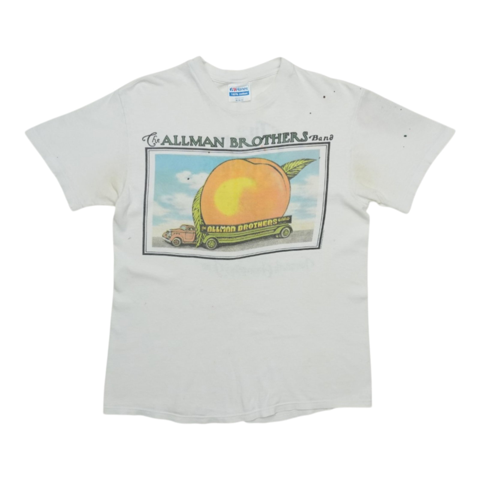 Vintage 1990s Eat a Peach Allman Brothers Band White Cotton T-Shirt (1 of 9)
