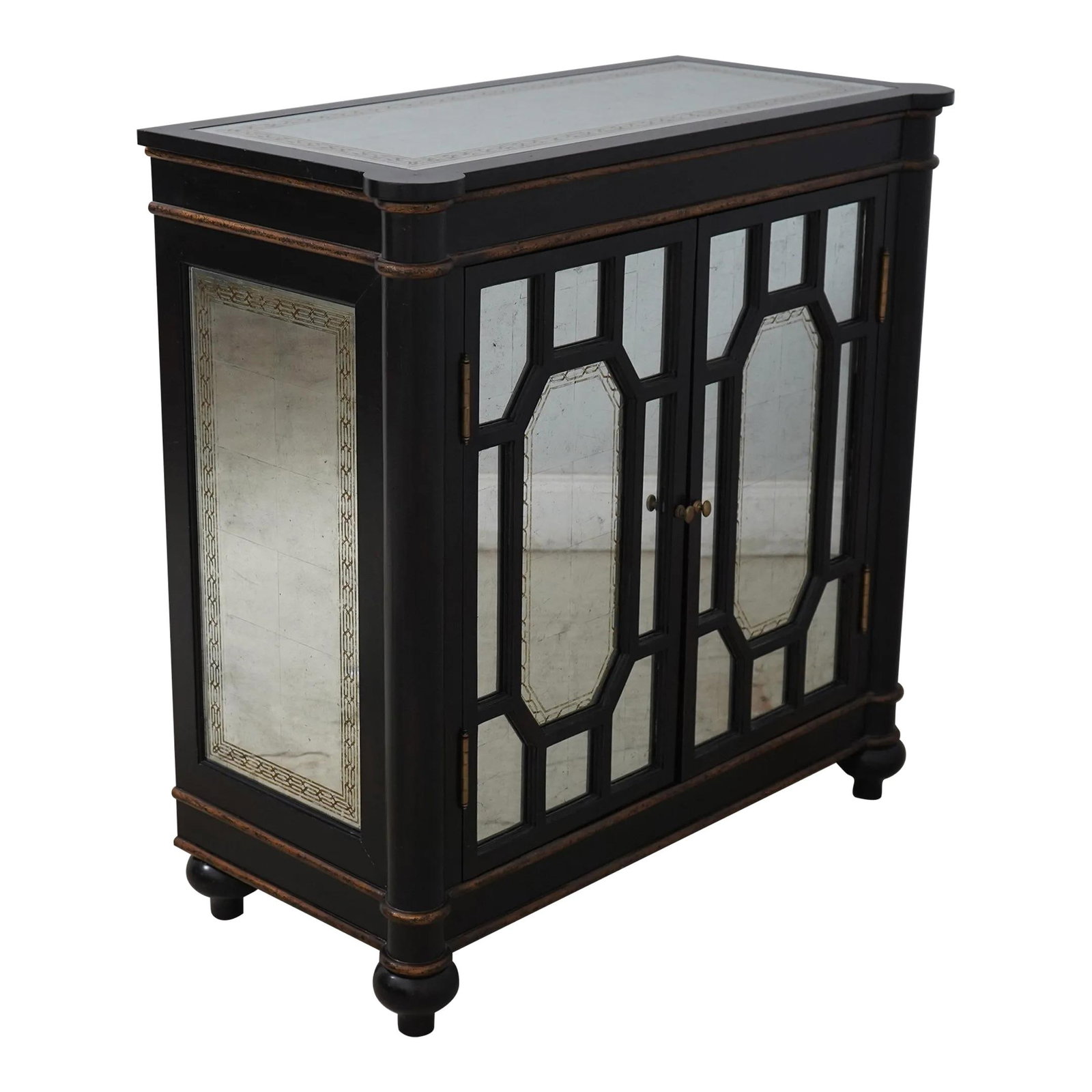 Jonathan Richards Eglomise Bar Cabinet with Stunning Mirror Surfaces (1 of 10)