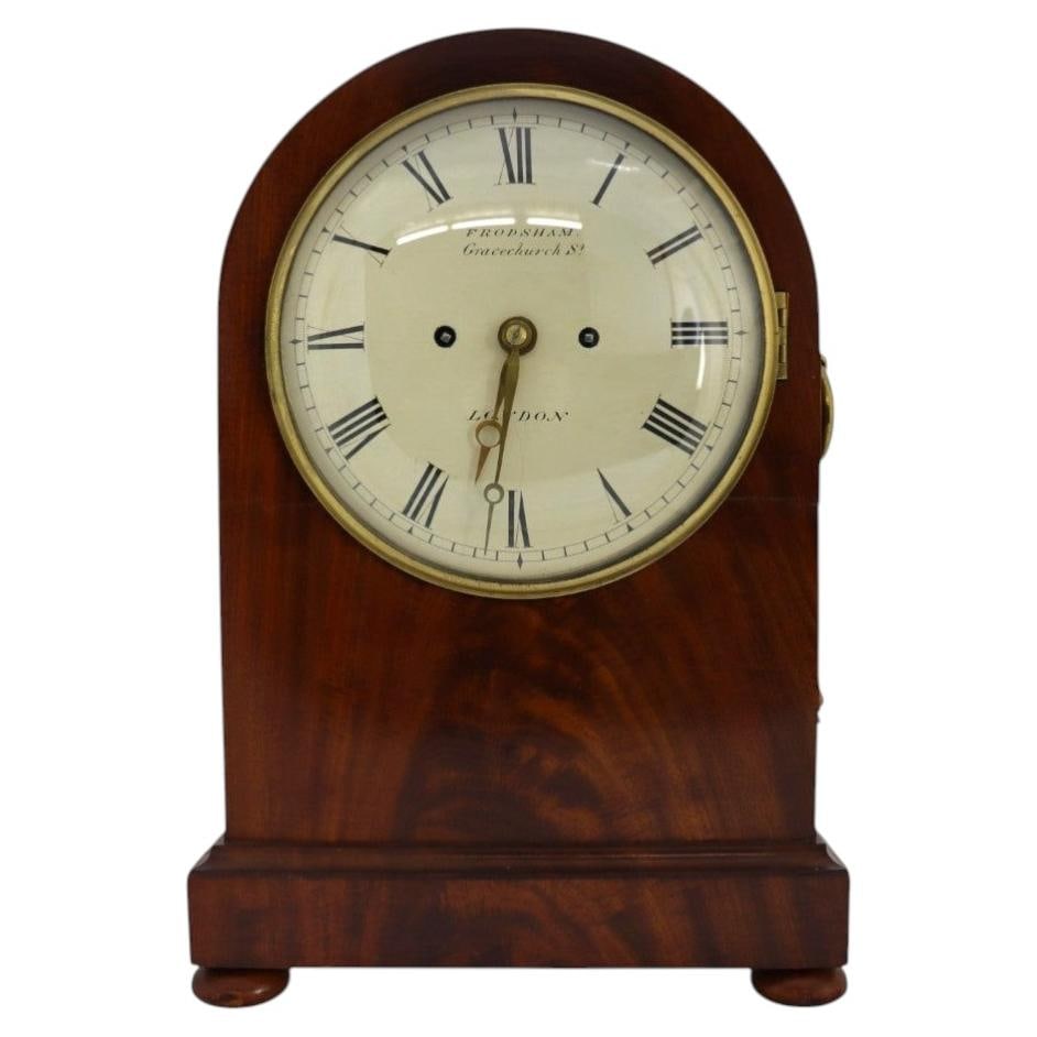 Frodsham Regency Flame Mahogany Bracket Clock with Shelf c1820 (1 of 18)