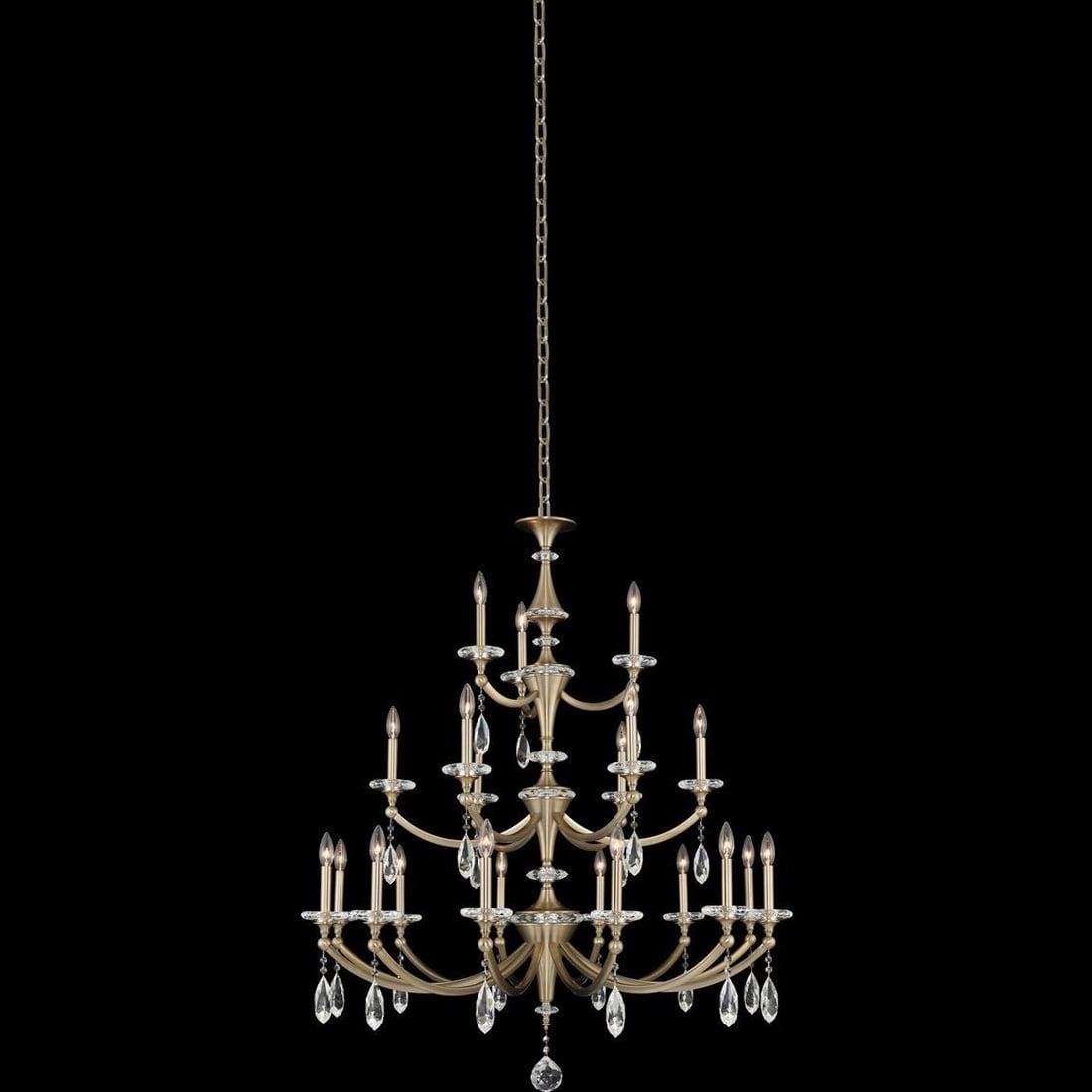 Kalco Floridia 3-Tier Chandelier with Clear Crystals 21-Light: Kalco Floridia 3-Tier Chandelier with Clear Crystals 21-Light Illuminate your space with the exquisite Floridia 3-Tier Chandelier, designed to bring a touch of elegance to any room. This stunning chan