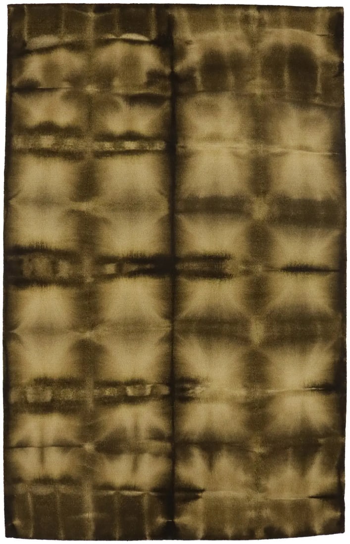 5x8 Modern Wool Rug with Multicolor Stripes Hand-Tufted Geometric Design: 5x8 Modern Wool Rug with Multicolor Stripes Hand-Tufted Geometric Design This hand-tufted area rug features a modern multicolored striped design, crafted from wool for durability and comfort. The rug 