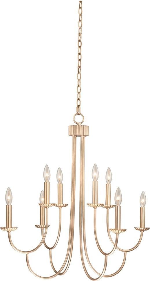 Kalco Kiera Modern Gold 2-Tier Bowl Chandelier 8 Light Dimmable: Kalco Kiera Modern Gold 2-Tier Bowl Chandelier 8 Light Dimmable Illuminate your luxurious interiors with this stunning Modern Gold Chandelier. Designed in a contemporary style, this eye-catching bowl 