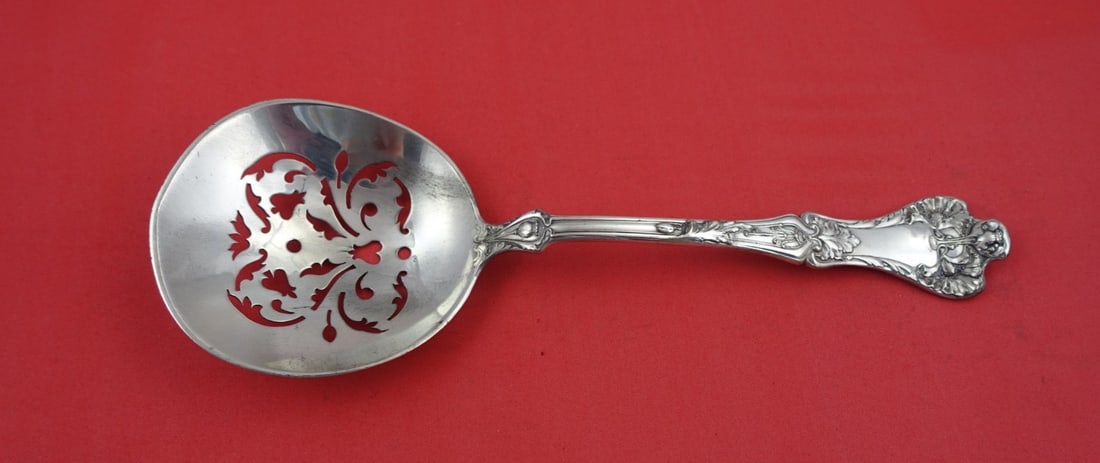 Gorham Patrician Sterling Silver 9 Inch Serving Spoon: Gorham Patrician Sterling Silver 9 Inch Serving Spoon This exquisite serving spoon is from the renowned Gorham brand, featuring the elegant Patrician pattern. Crafted from high-quality sterling silver