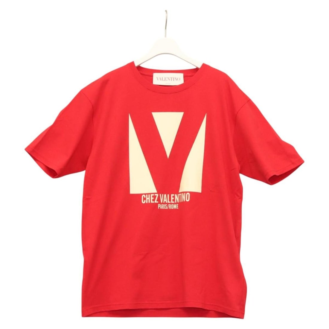 VALENTINO Red Cotton Women's Shirt Made in Italy: VALENTINO Red Cotton Women's Shirt Made in Italy Authentic Valentino women's red cotton T-shirt made in Italy. This shirt is crafted from 100% cotton and presents in AB very good condition, with sligh
