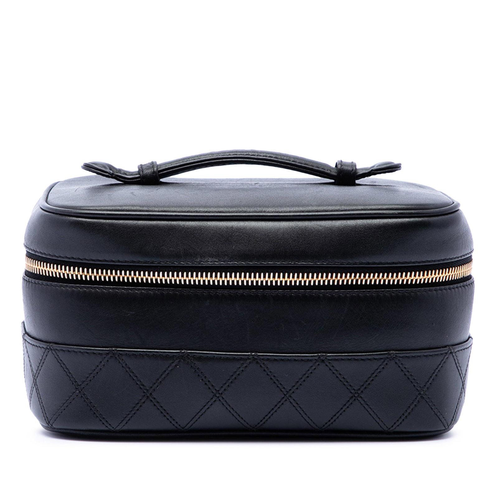 Chanel CC Lambskin Vanity Bag in Black with Top Handle (1 of 7)