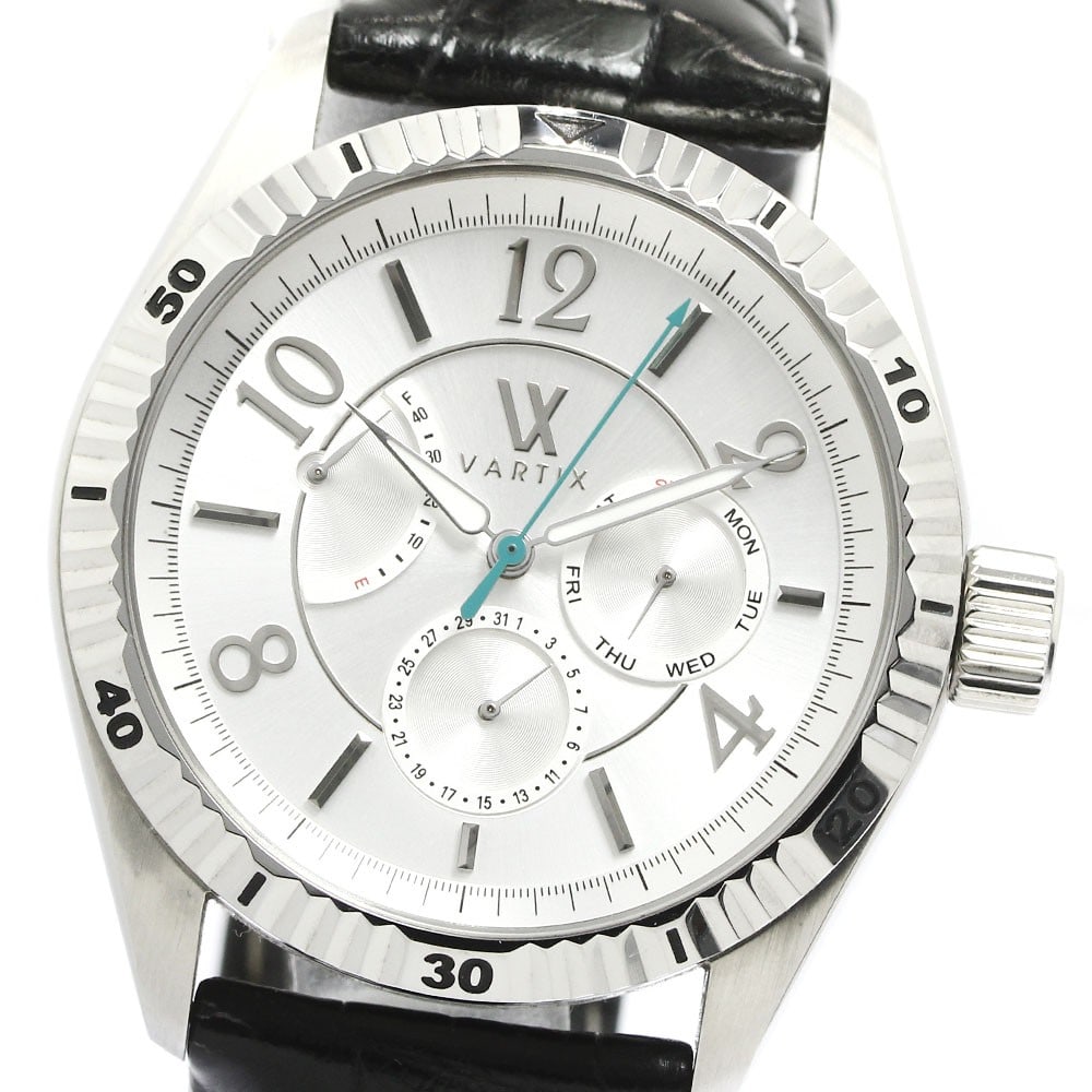 VARTIX ALIVE G704 Men's Automatic Day Date Power Reserve Watch: VARTIX ALIVE G704 Men's Automatic Day Date Power Reserve Watch This VARTIX ALIVE G704 men's wristwatch features a stainless steel case paired with a leather bracelet and a silver dial. The watch is po