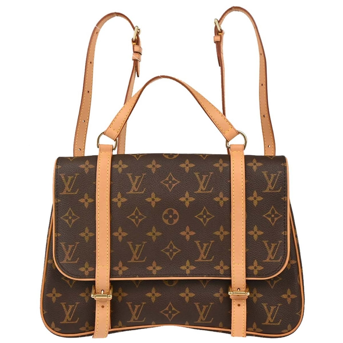 Louis Vuitton Marelle Sac A Dos Monogram Canvas 3 Way Backpack M51158: Louis Vuitton Marelle Sac A Dos Monogram Canvas 3 Way Backpack M51158 Vintage Louis Vuitton Marelle Sac A Dos 3-way backpack in brown Monogram canvas and leather. This medium women's bag features a bu