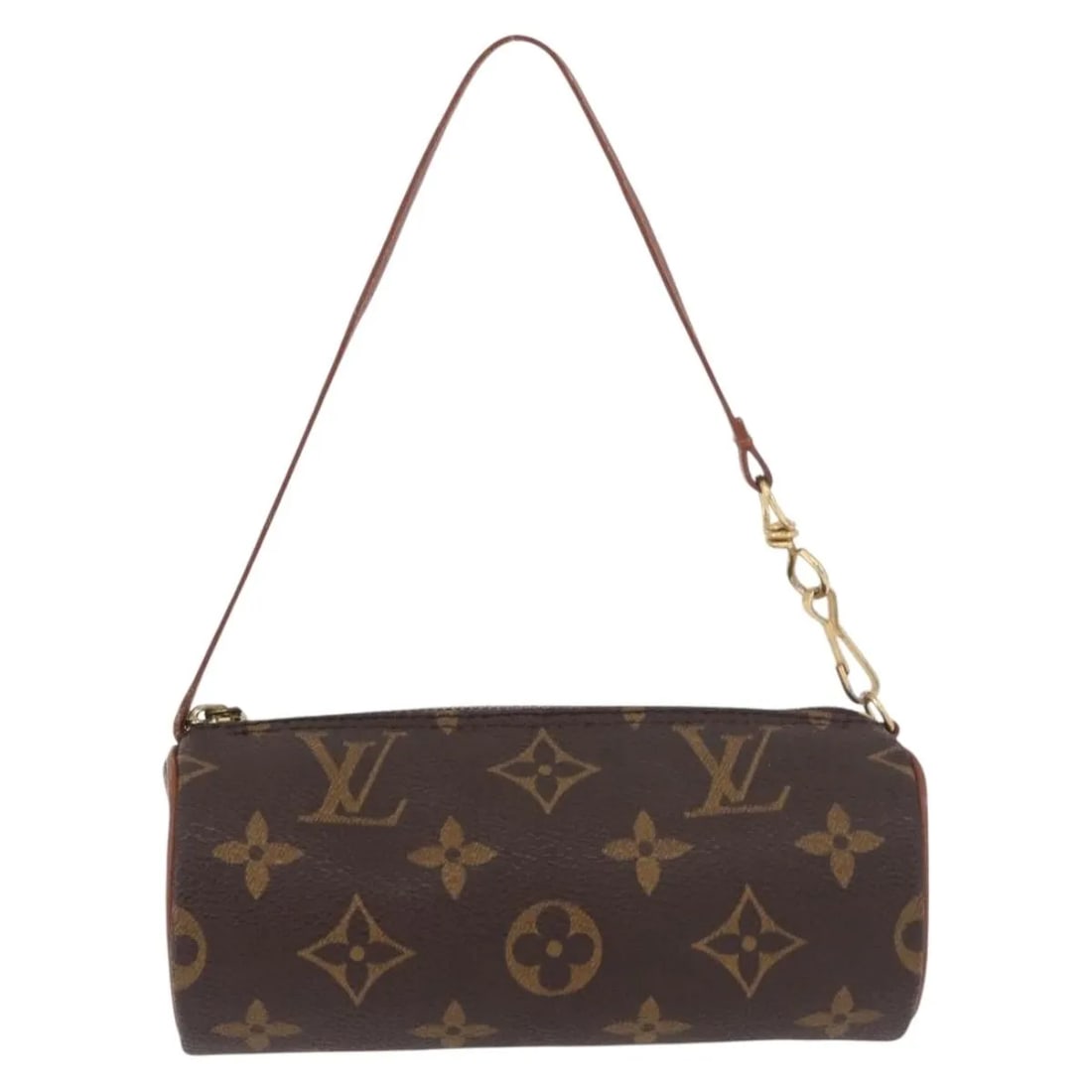 Louis Vuitton Papillon Pochette Brown Canvas Handbag: Louis Vuitton Papillon Pochette Brown Canvas Handbag Louis Vuitton Papillon Pochette in brown monogram canvas. This women's bag is made in France and shows fair, worn condition with rubbing to the ext
