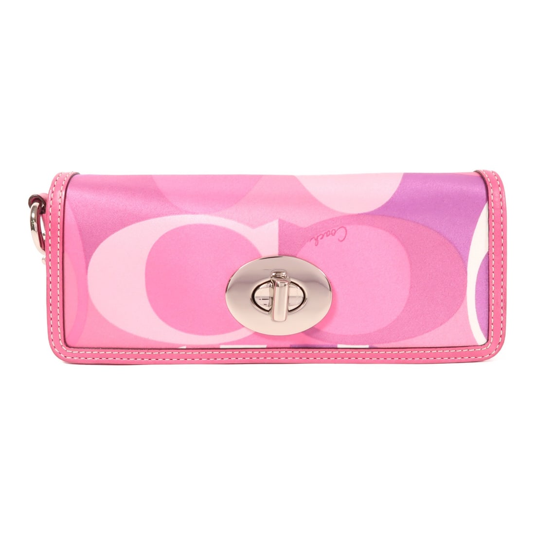 COACH Pink Satin Clutch Pouch (1 of 11)