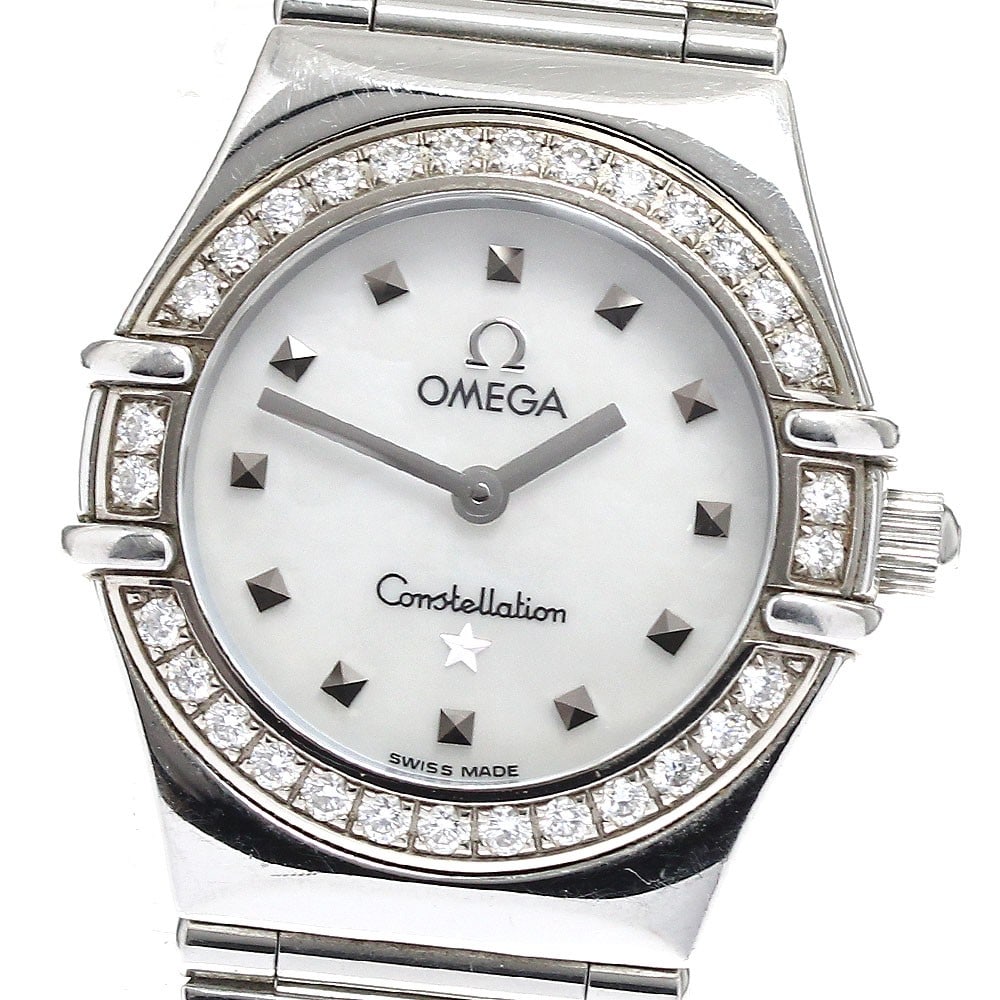 Omega Constellation 1465.71 Ladies Quartz Stainless Steel Watch: Omega Constellation 1465.71 Ladies Quartz Stainless Steel Watch This OMEGA Constellation Quartz ladies wristwatch features a stainless steel case and bracelet with a white mother-of-pearl dial. The wa