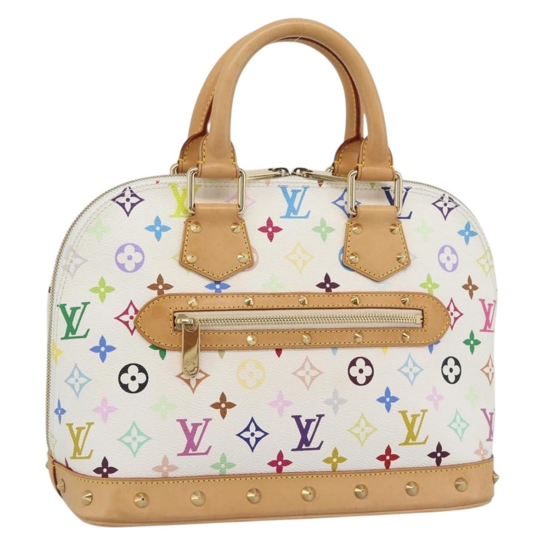 Louis Vuitton M92647 Alma handbag in white Monogram Multicolor canvas: Louis Vuitton M92647 Alma handbag in white Monogram Multicolor canvas Louis Vuitton Alma handbag in white Monogram Multicolor canvas. Made in France, this women's handbag includes a dust bag. Conditio