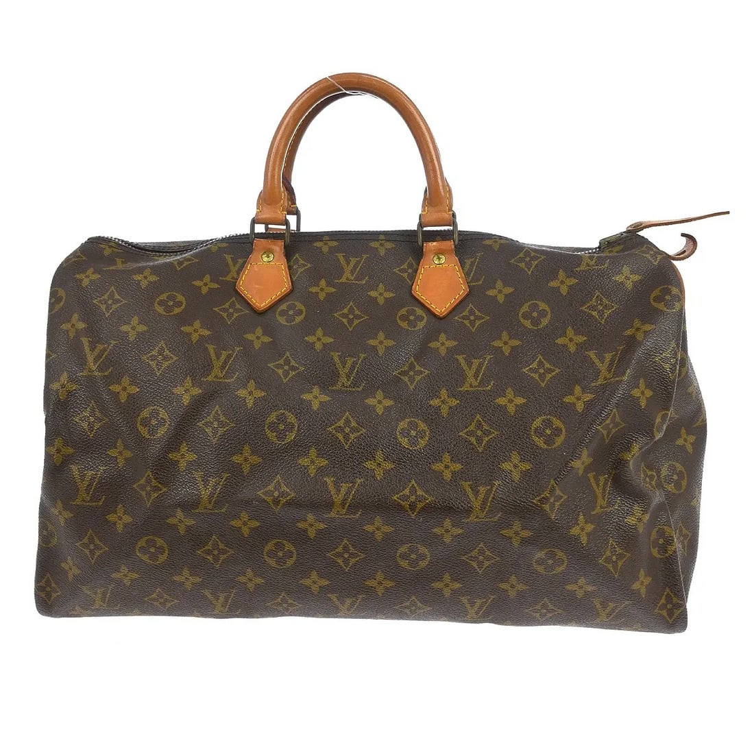 Louis Vuitton Speedy Brown Canvas Handbag: Louis Vuitton Speedy Brown Canvas Handbag This Louis Vuitton Speedy Handbag features the brand's iconic monogram canvas in brown. Designed for women, it offers a spacious interior and is crafted in Fr