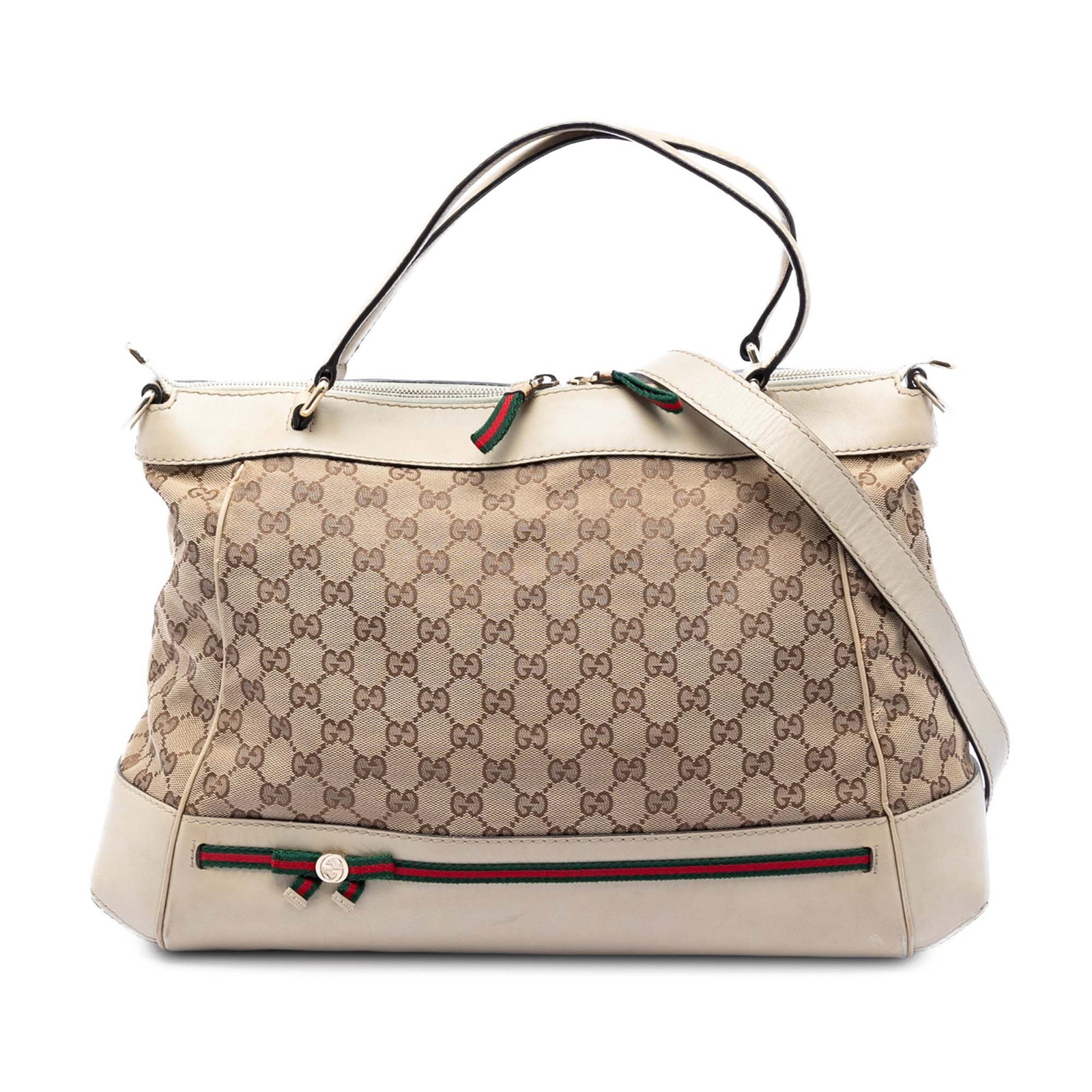 Gucci Mayfair GG Canvas Web Satchel Bag (1 of 7)