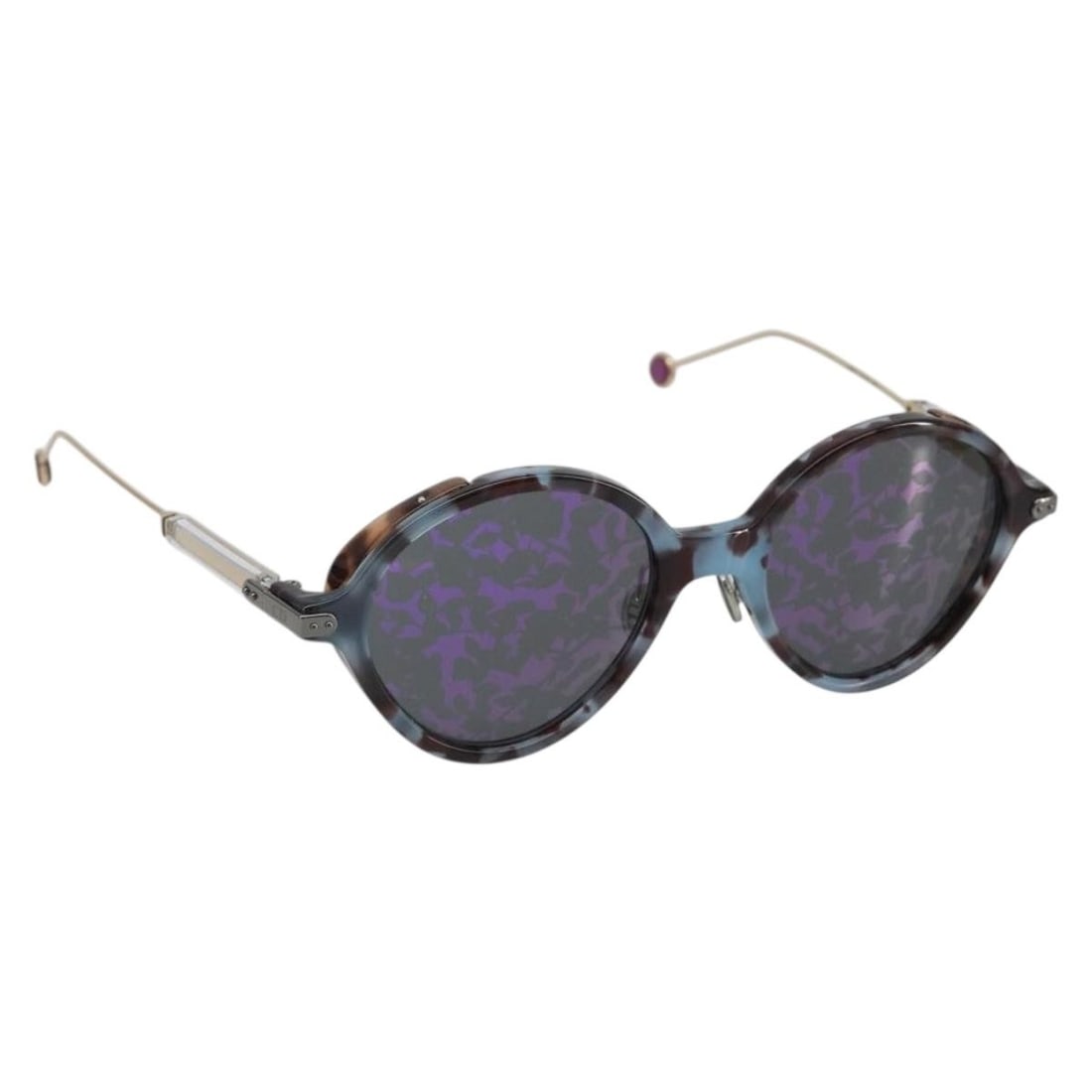 Christian Dior Plastic Sunglasses Gray Gold Silver with Case (1 of 14)